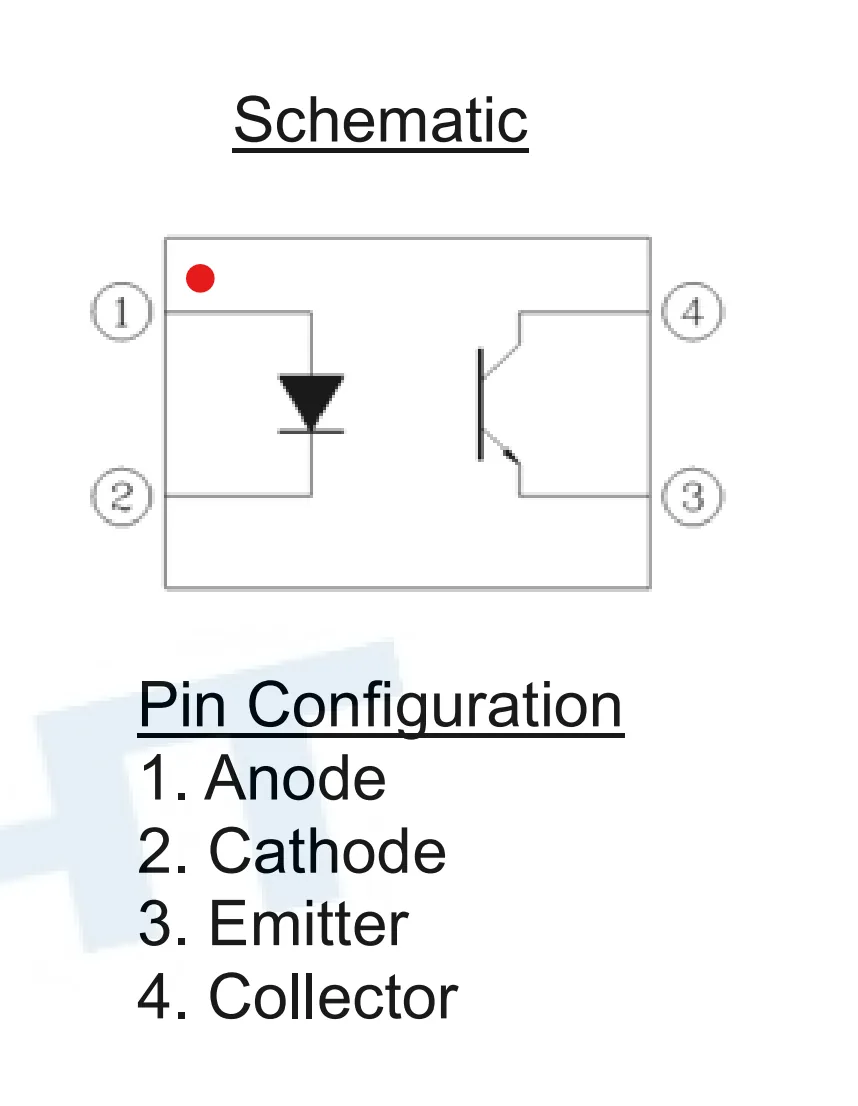 EL817 optocoupler schematic and pin configuration