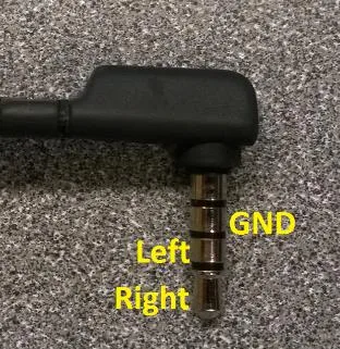 Headphone jack terminal labeling