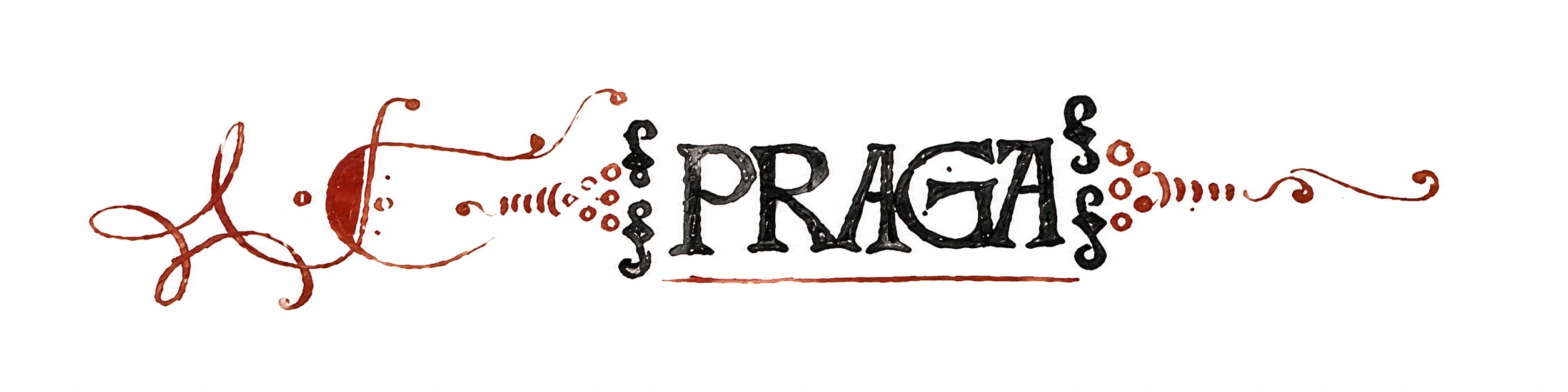 Praga illustrated wordmark